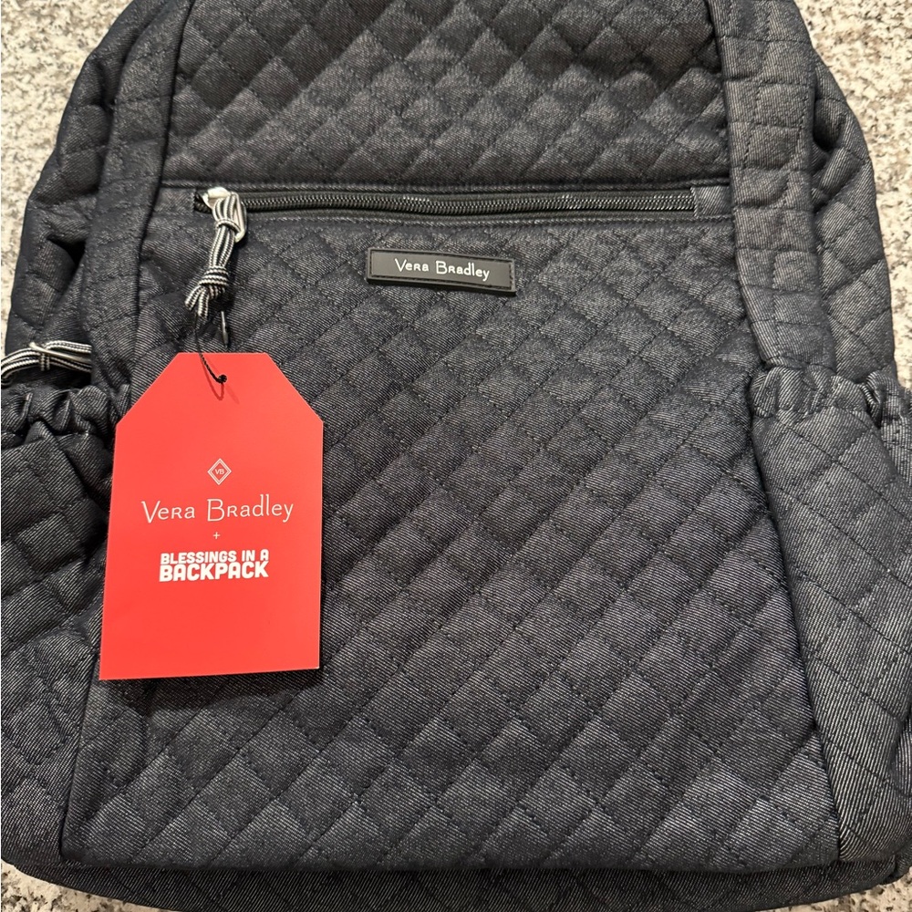 Vera Bradley Charcoal Quilted Backpack